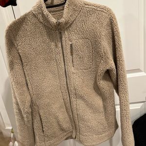 Calvin Klein zip-up Sherpa/teddy jacket